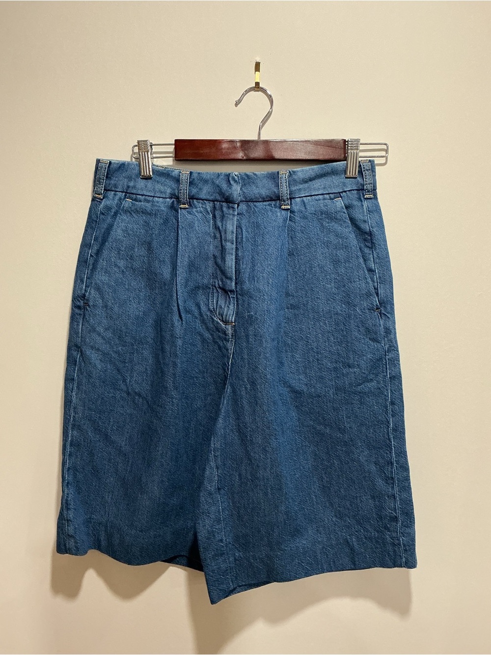 PILCRO Wide Leg Denim shorts long size 28